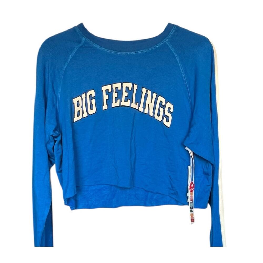 Big Feelings x Alice Olivia  cropped crewneck sweatshirt New w Tags Small